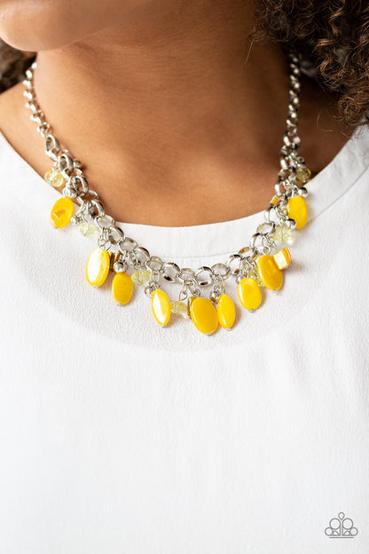 I Want To Sea The World - Yellow - Paparazzi Necklace