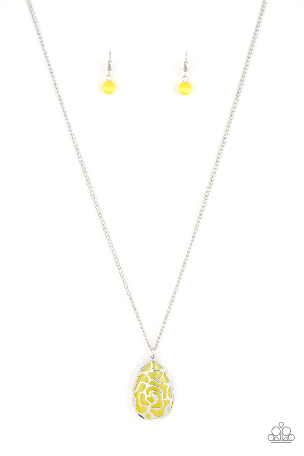 Gleaming Gardens - Yellow - Paparazzi Necklace