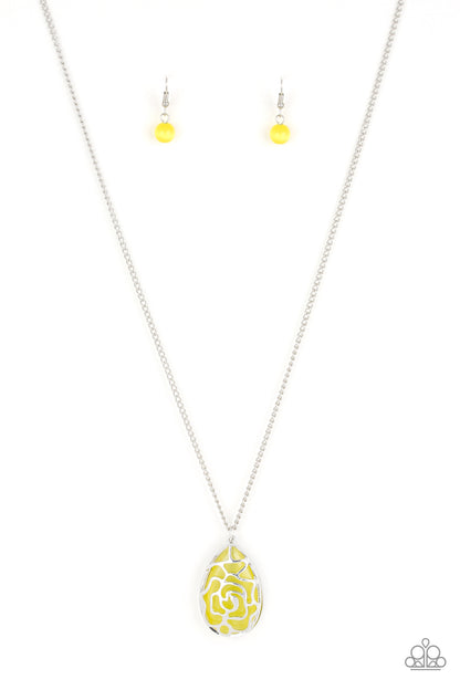 Gleaming Gardens - Yellow - Paparazzi Necklace