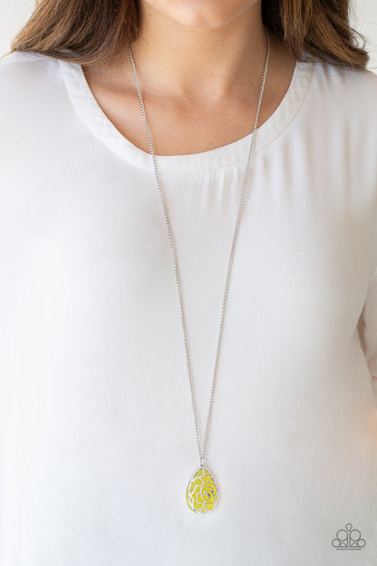 Gleaming Gardens - Yellow - Paparazzi Necklace