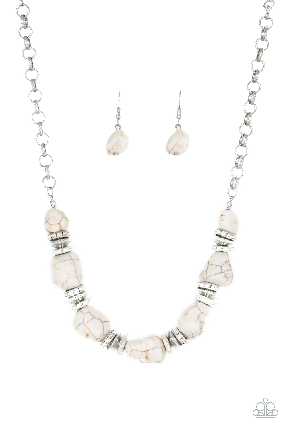 Stunningly Stone Age - White Necklace