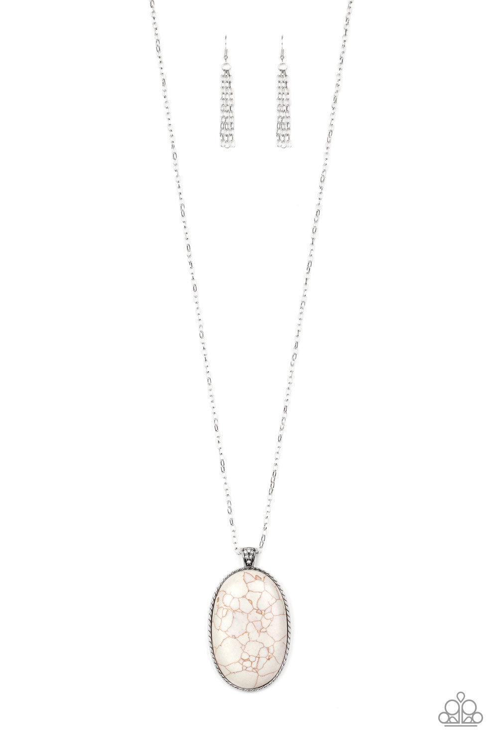 Stone Stampede - White - Paparazzi  Necklace
