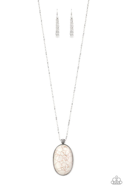 Stone Stampede - White - Paparazzi  Necklace