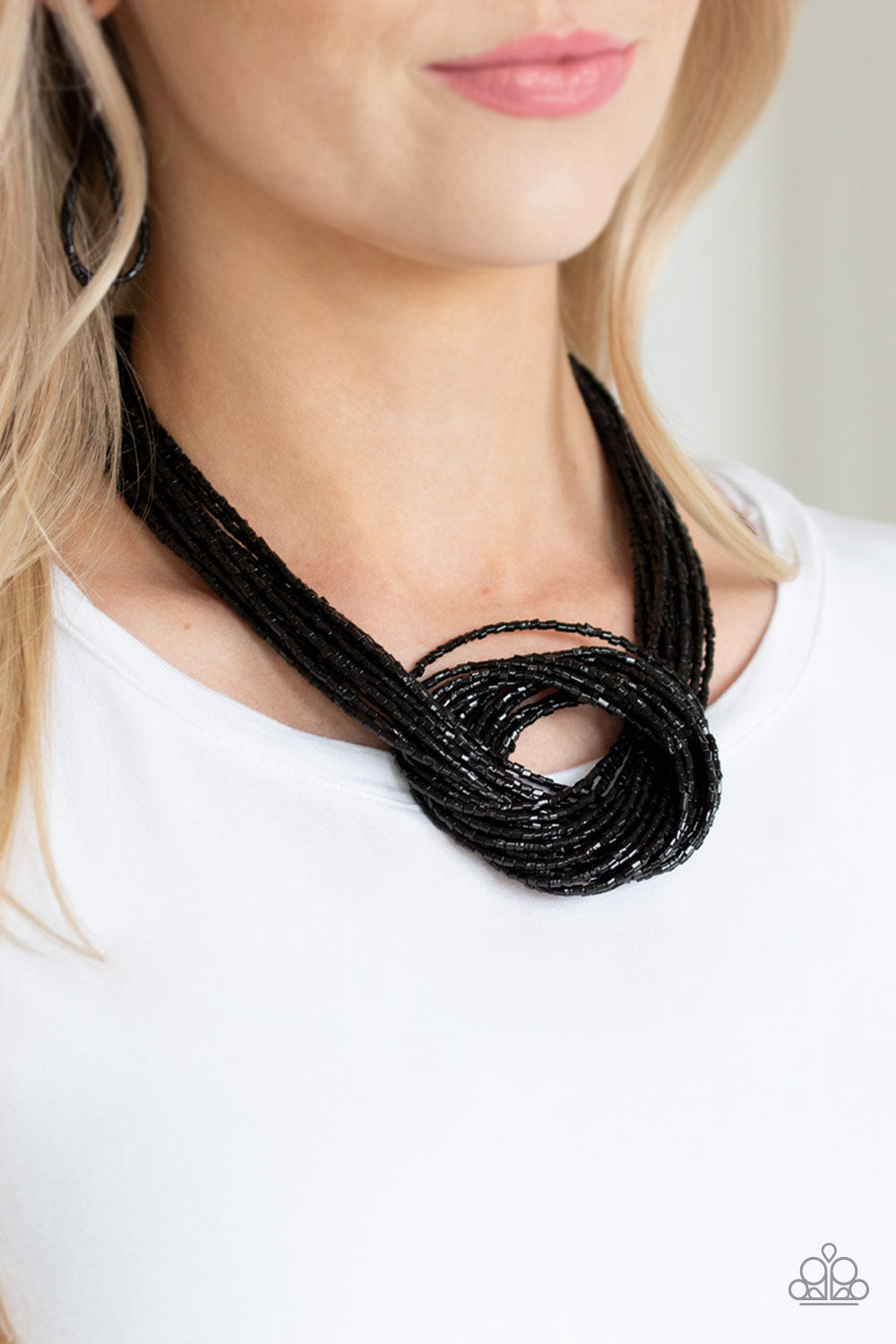 Knotted Knockout - Black - Paparazzi Necklace