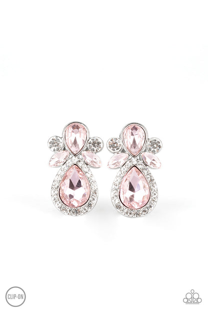 Celebrity Crowd - Pink - Paparazzi Earrings