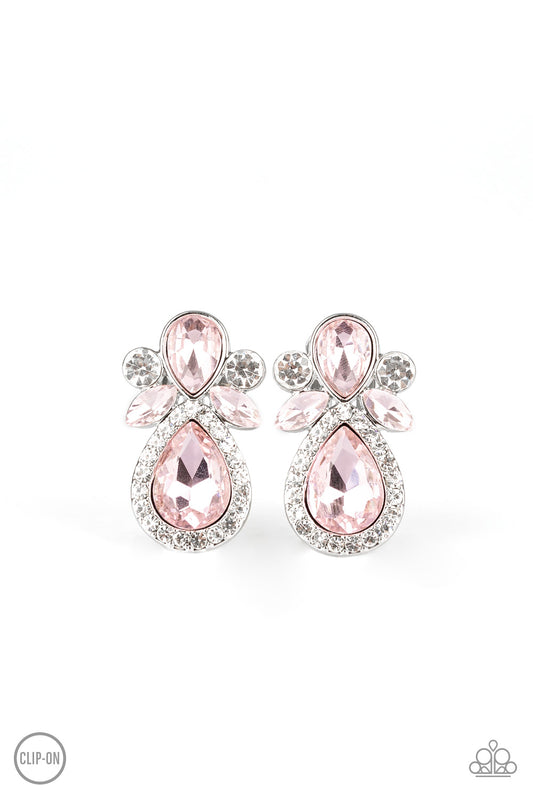Celebrity Crowd - Pink - Paparazzi Earrings