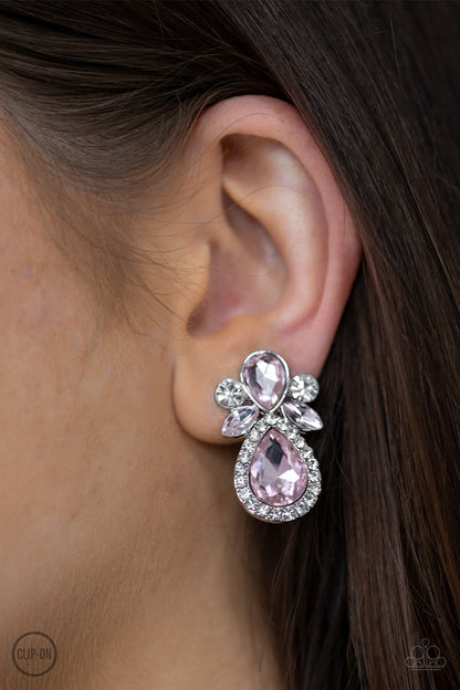 Celebrity Crowd - Pink - Paparazzi Earrings