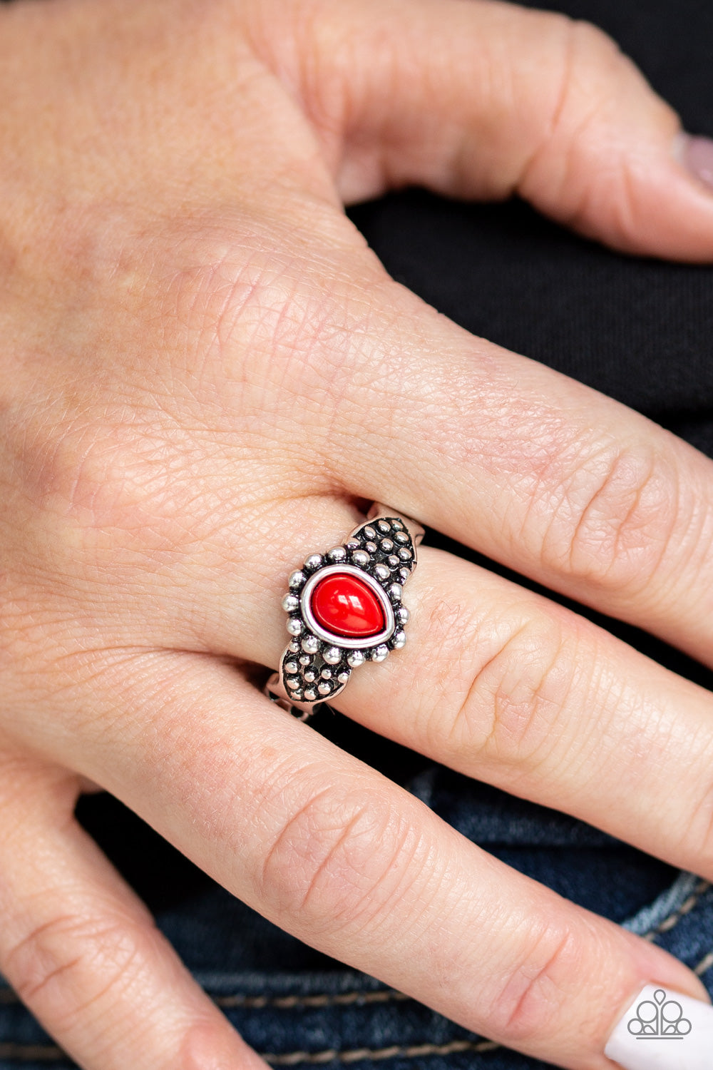 Pep Talk - Red - Paparazzi Ring