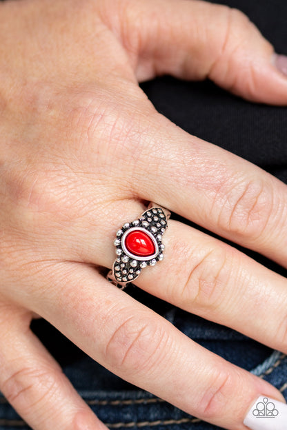 Pep Talk - Red - Paparazzi Ring