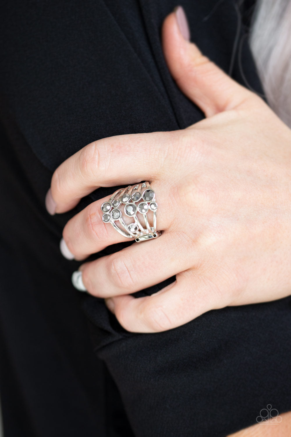 Meet In The Middle  - Silver -Paparazzi Ring