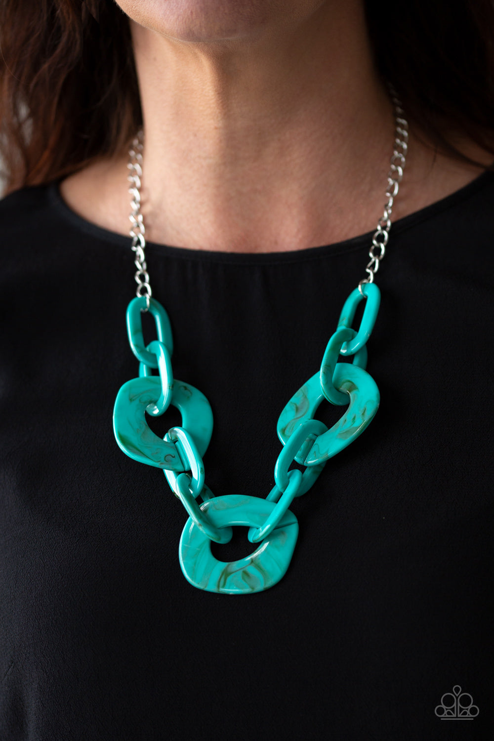 Courageously Chromatic - Blue - Paparazzi Necklace