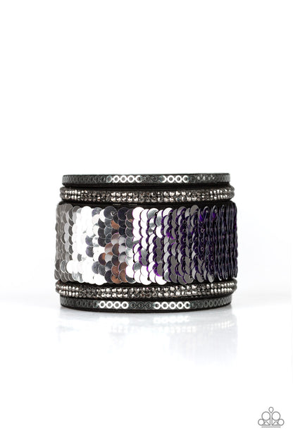 Heads Or Mermaid Tails - Purple Snap Bracelet