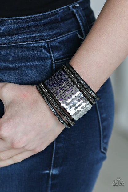 Heads Or Mermaid Tails - Purple Snap Bracelet