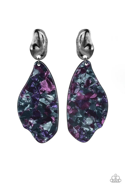 Fish Out Of Water - Purple Post Earrings