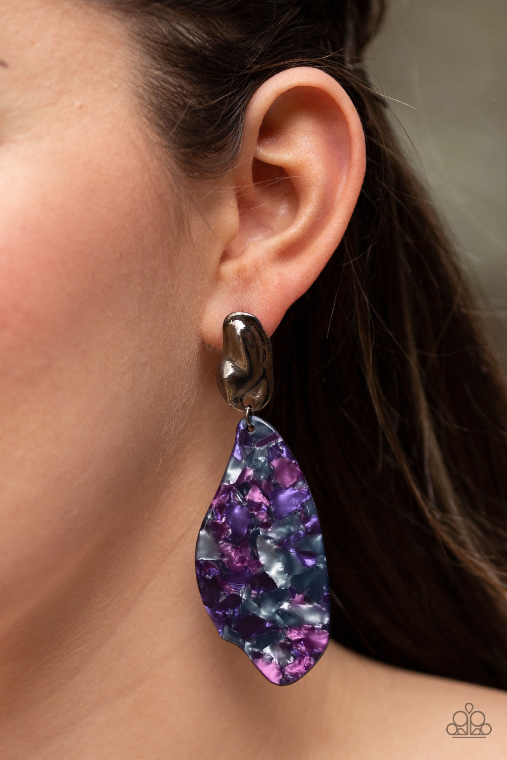 Fish Out Of Water - Purple Post Earrings