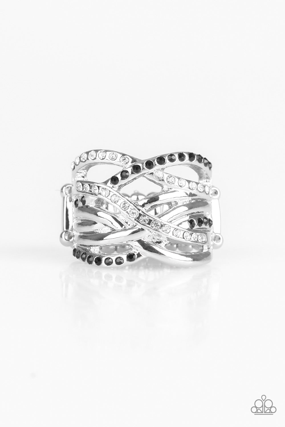High Rollin White - Paparazzi Ring