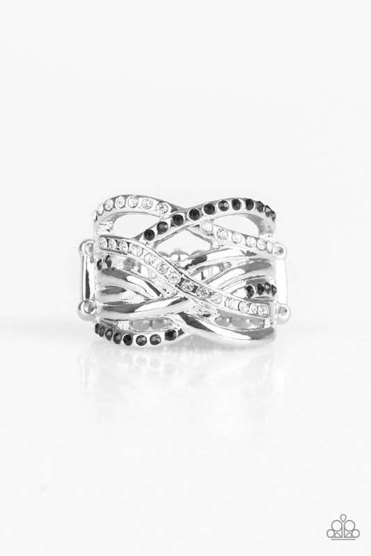 High Rollin White - Paparazzi Ring