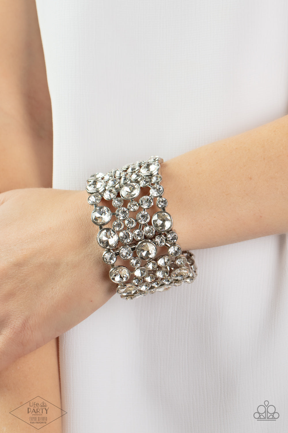 One Up - Paparazzi Life of the Party Empire Diamond Zi Encore Bracelet