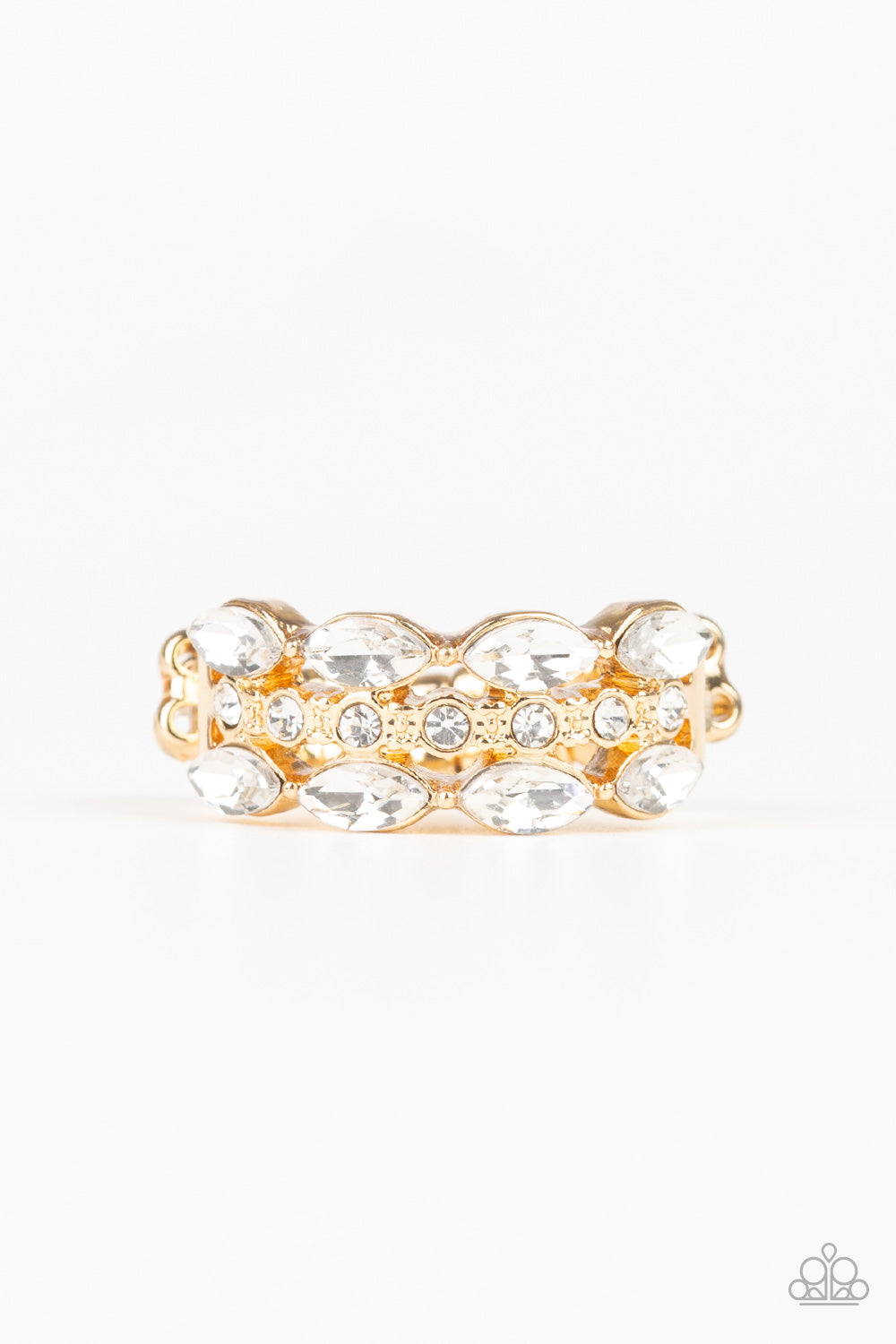 Distractingly Demure - Gold - Paparazzi Ring