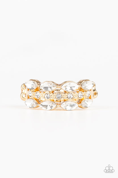 Distractingly Demure - Gold - Paparazzi Ring