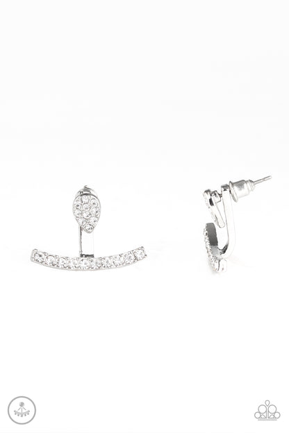 Glowing Glimmer - White Post Earrings