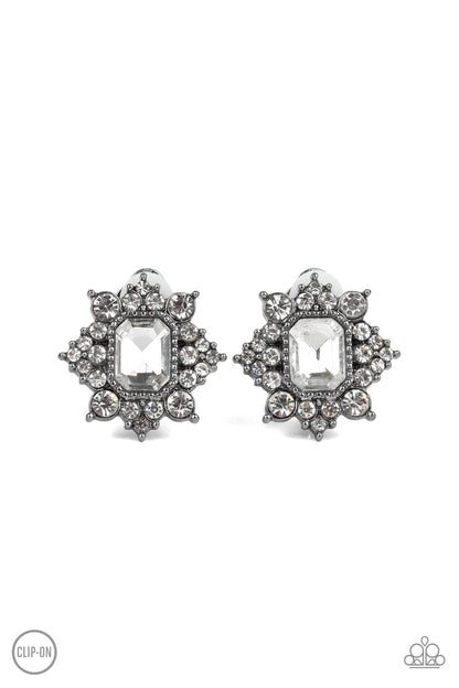 Interstellar Sparkle - Black - Paparazzi Earrings