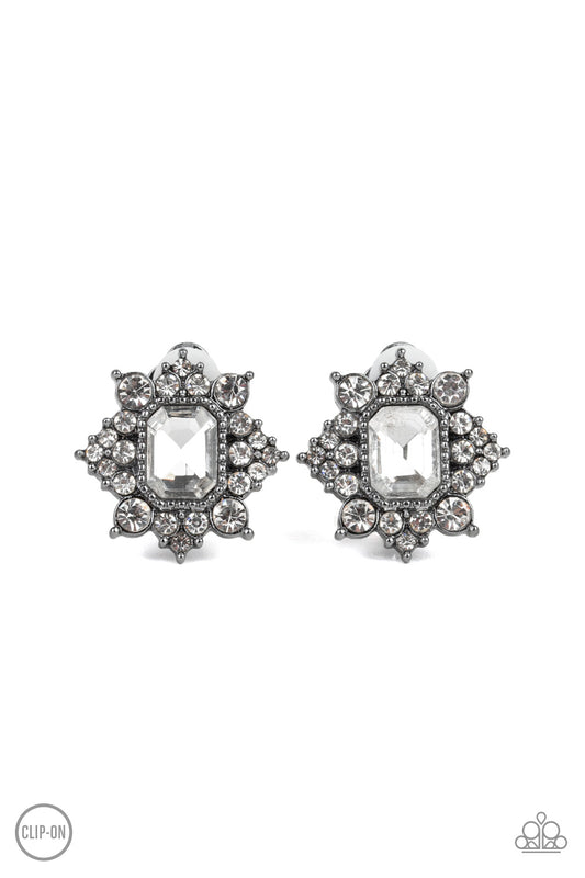 Interstellar Sparkle - Black - Paparazzi Earrings