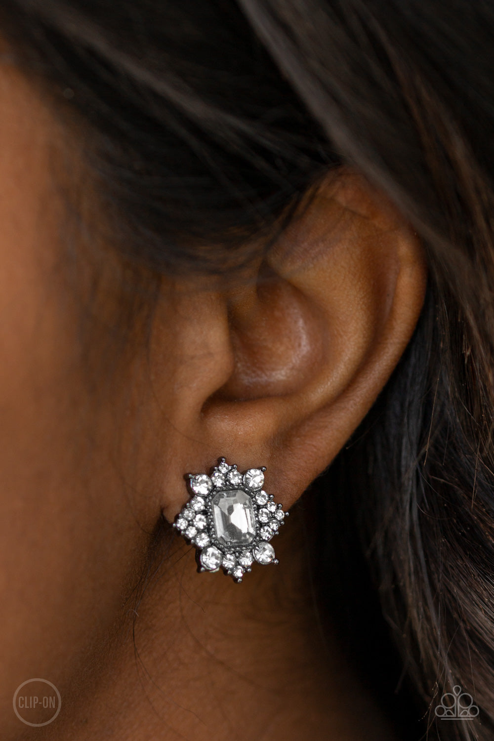 Interstellar Sparkle - Black - Paparazzi Earrings