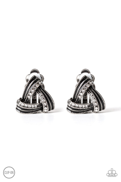 Twirling Twinkle - Black - Paparazzi Earrings