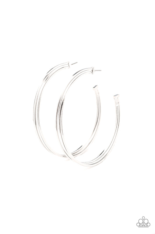 Wheelhouse - Silver - Paparazzi Earrings