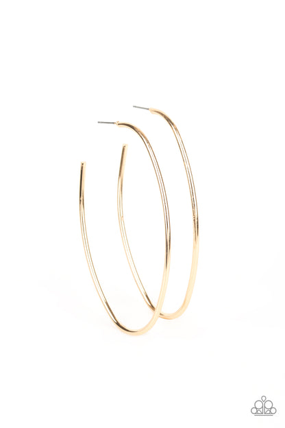 Whoop de Hoop - Gold - Paparazzi Earrings