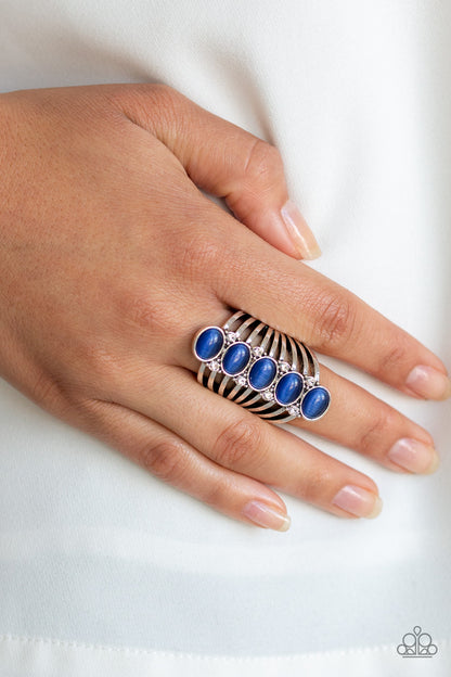 Bling Your Heart Out - Blue - Paparazzi Ring