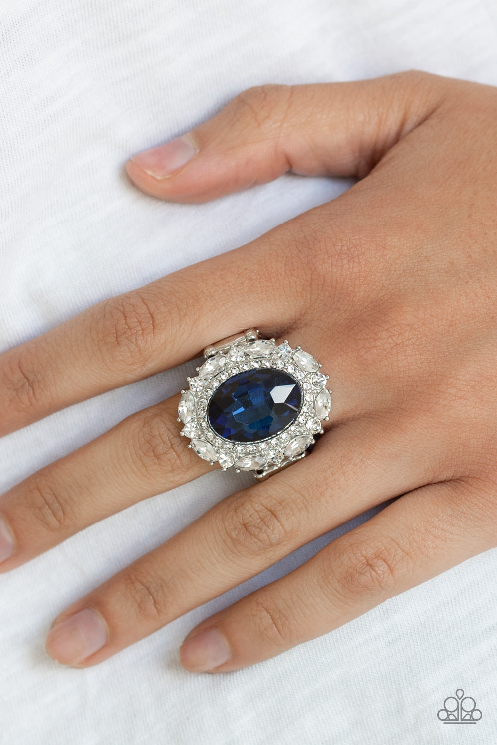 Show Glam - Blue - Paparazzi Ring