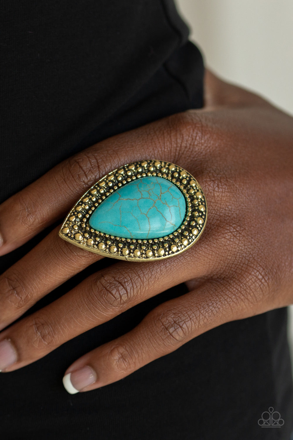 Santa Fe Storm - Brass - Paparazzi Ring