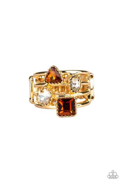 Geo Jazz - Brown - Paparazzi Ring