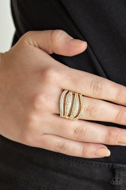 Roll Out The Diamonds - Gold - Paparazzi Ring