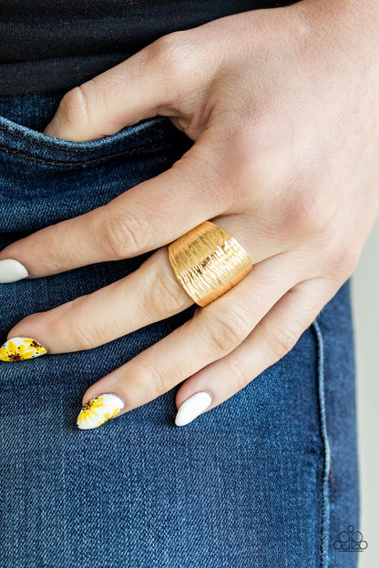 Rippling Rivers - Gold - Paparazzi Ring