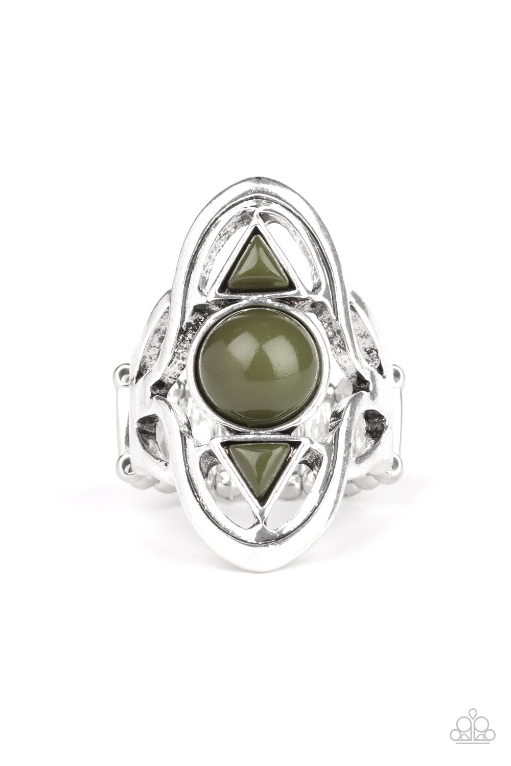 Aztec Adobe - Green - Paparazzi Ring