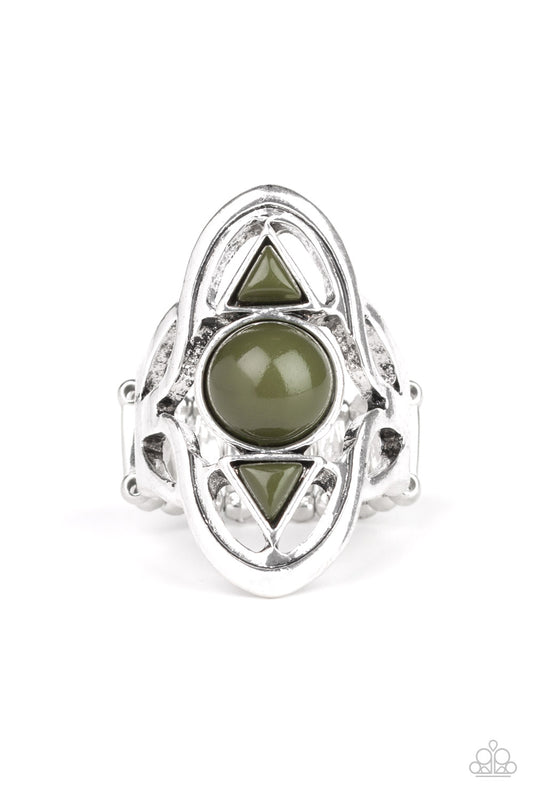 Aztec Adobe - Green - Paparazzi Ring