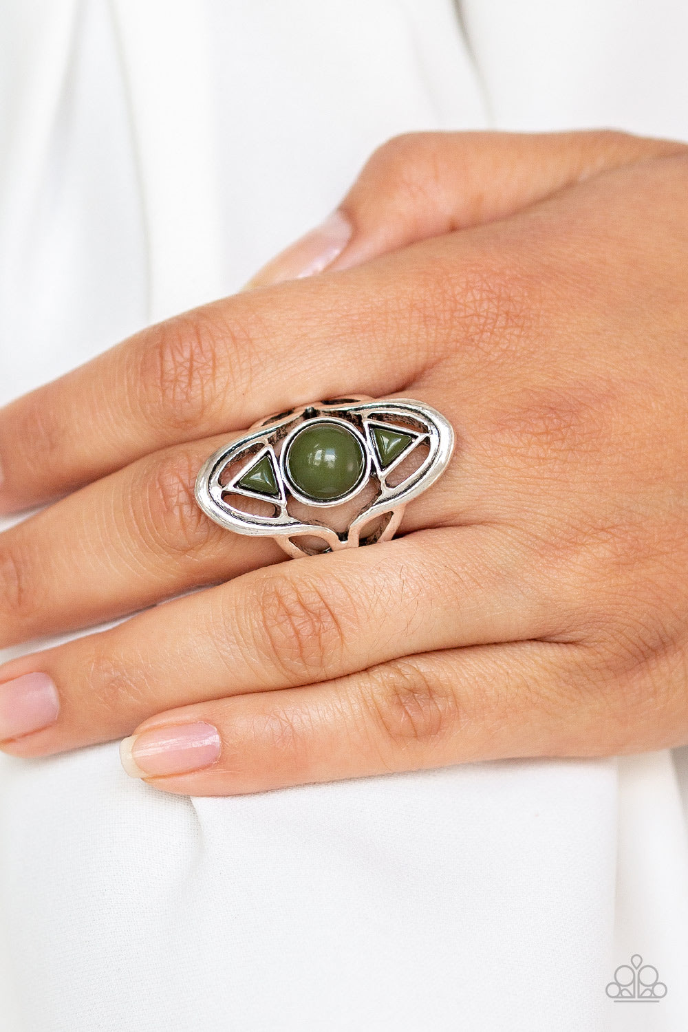 Aztec Adobe - Green - Paparazzi Ring