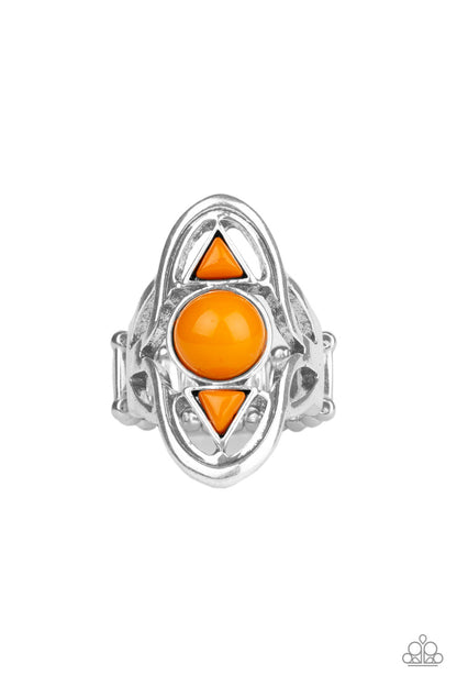 Aztec Adobe - Orange - Paparazzi Ring