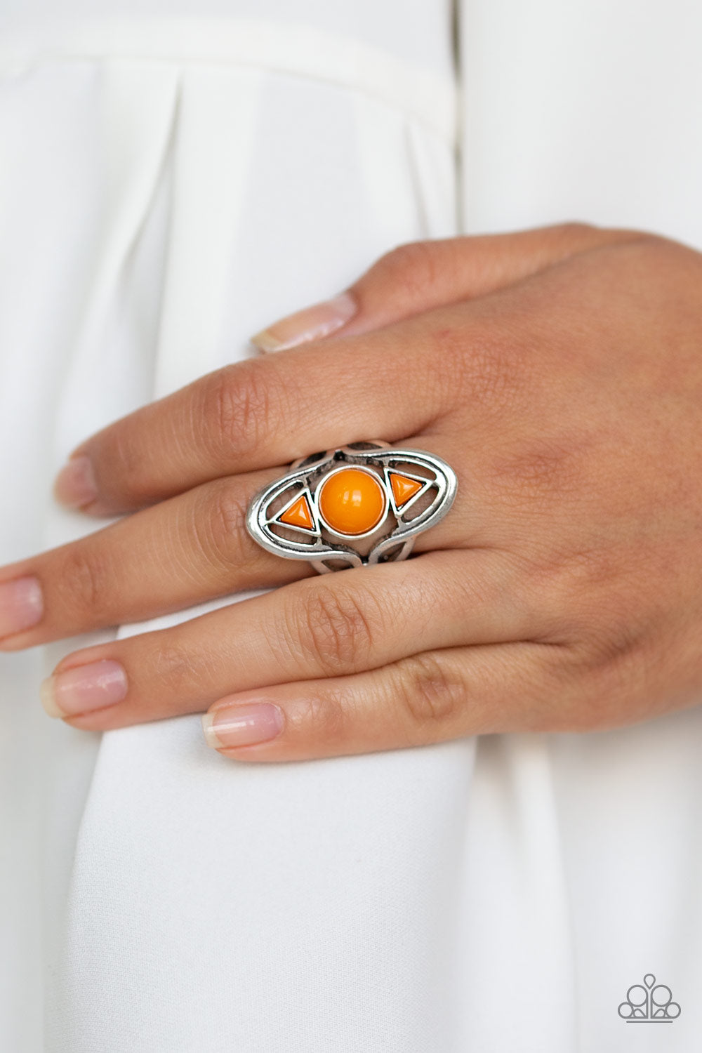 Aztec Adobe - Orange - Paparazzi Ring
