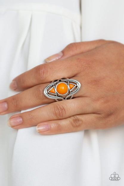 Aztec Adobe - Orange - Paparazzi Ring