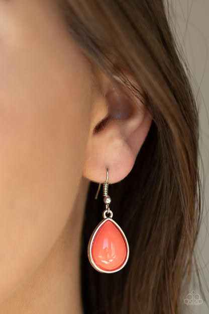 Drop Zone - Orange Necklace