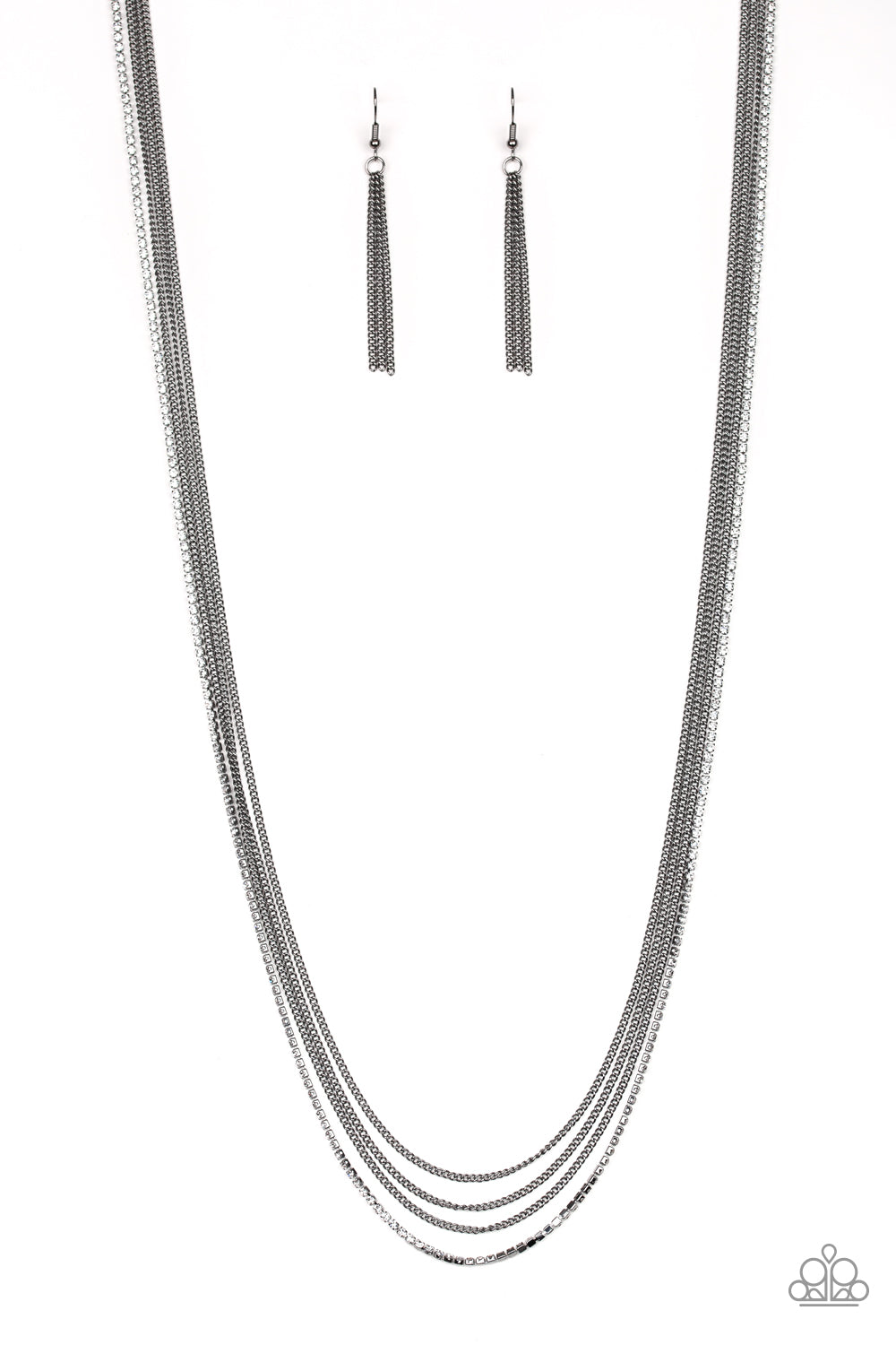 SLEEK and Destroy - Black - Paparazzi Necklace