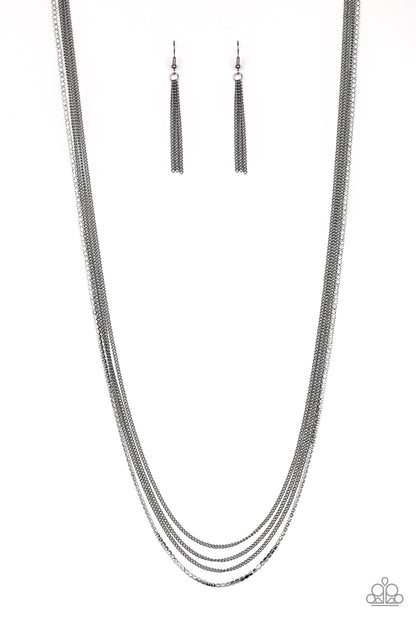 SLEEK and Destroy - Black - Paparazzi Necklace