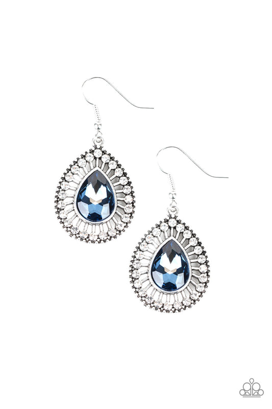 Limo Service - Blue Fish Hook Earrings