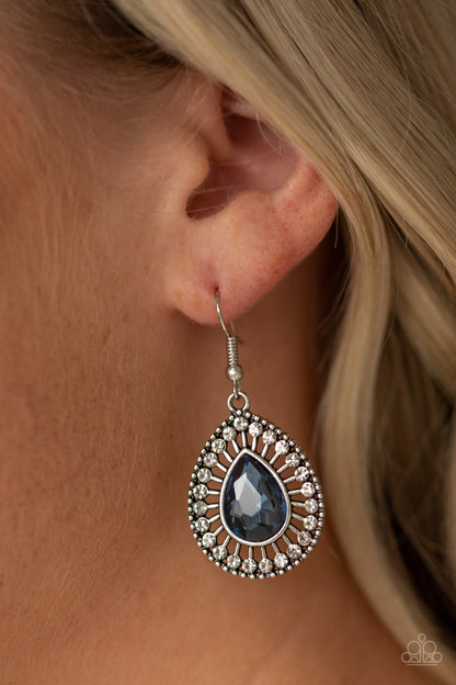 Limo Service - Blue Fish Hook Earrings