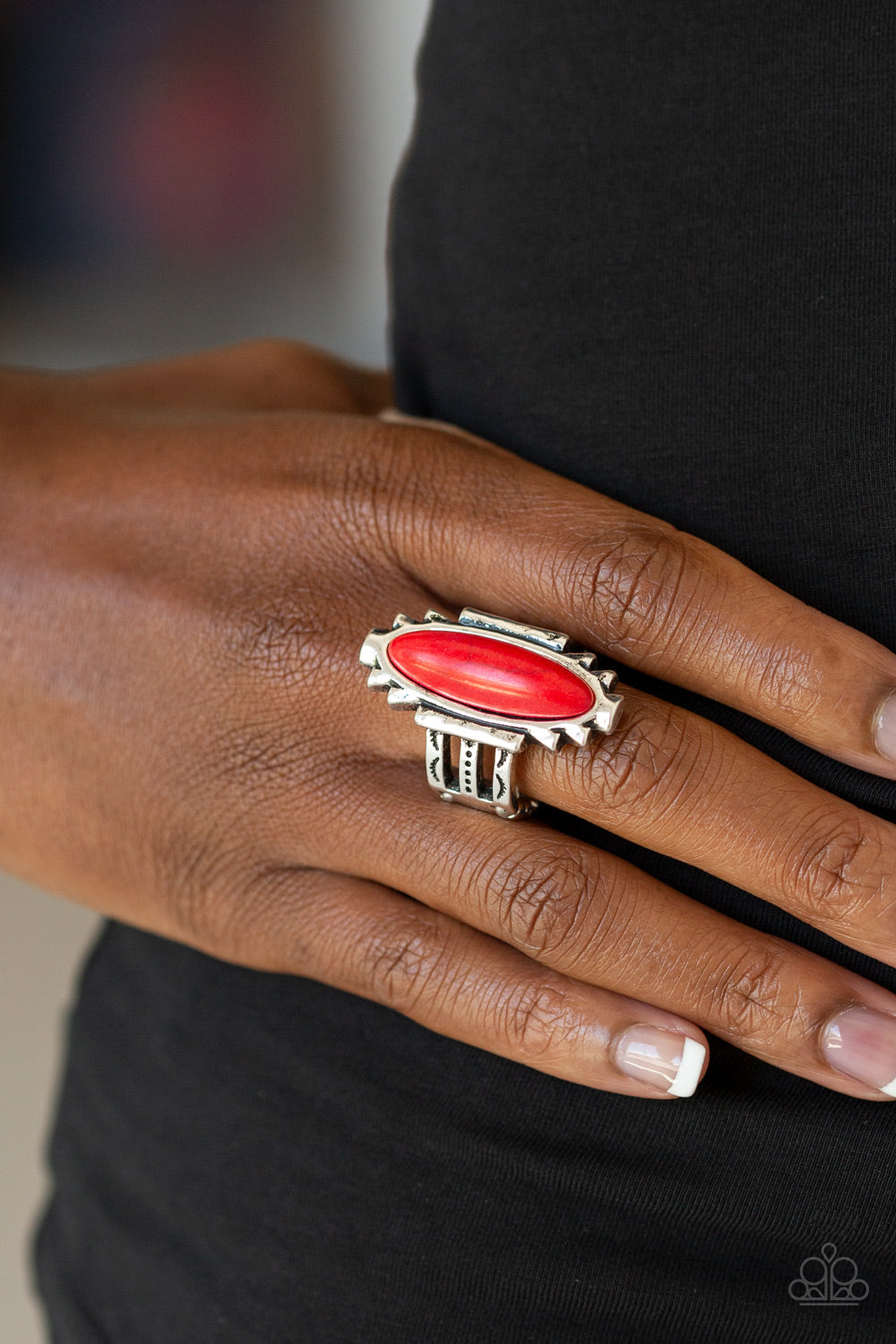 Canyon Colada - Red - Paparazzi Ring