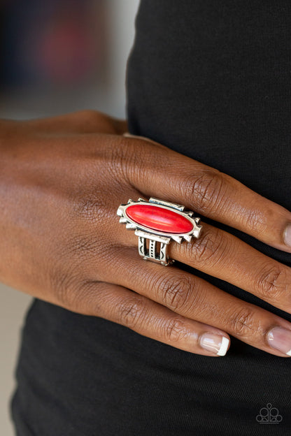 Canyon Colada - Red - Paparazzi Ring